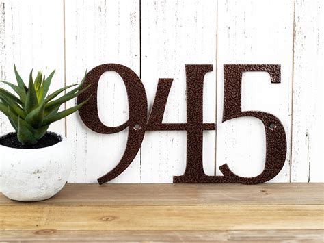 metal die cut house number|Amazon.com: Metal House Number.